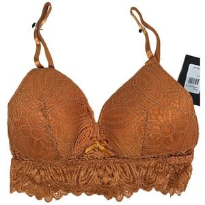 Frederick's of Hollywood Haley Lace Wireless Pullover Bralette‎ L NWT